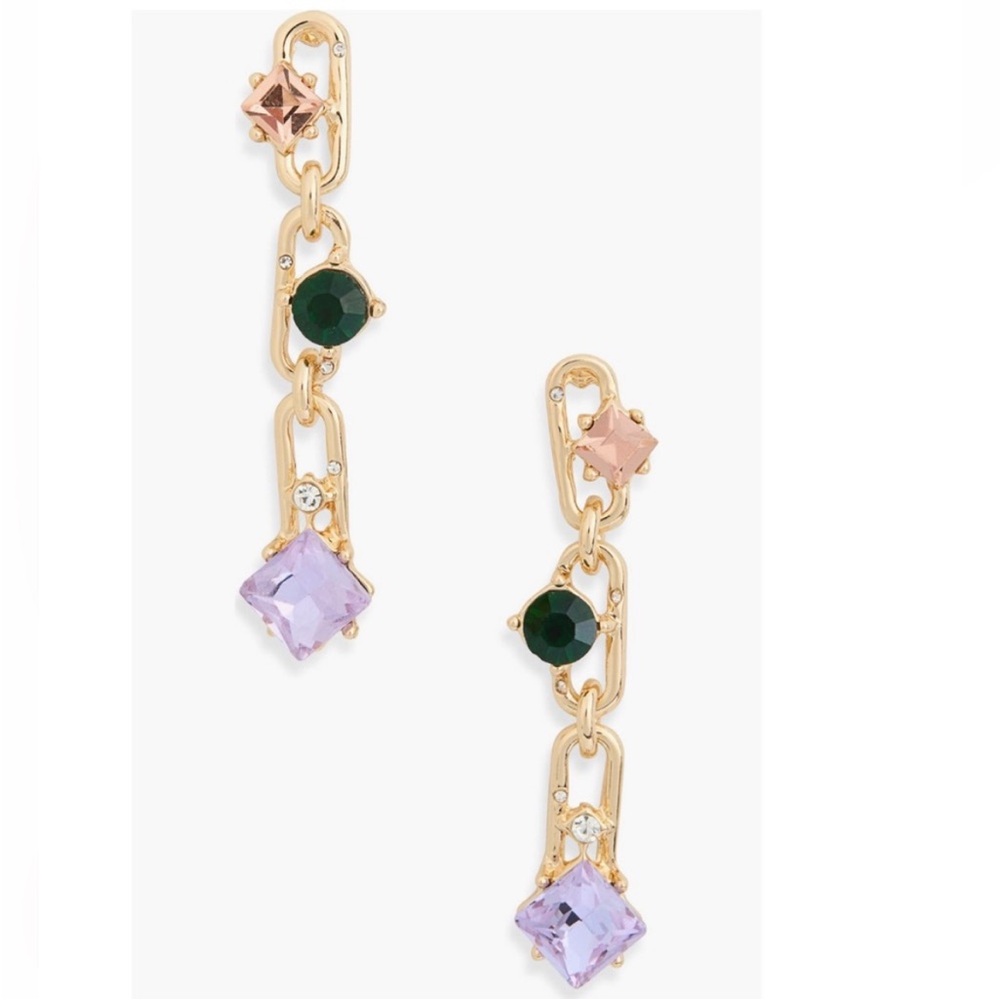 + VINCE CAMUTO + Crystal Paper Clip Drop Earrings